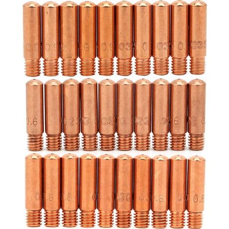 30 pièces 11-23 11-30 11-35 embouts de Contact pour pistolet de soudage Tweco Mini 100L MIG (1/5)
