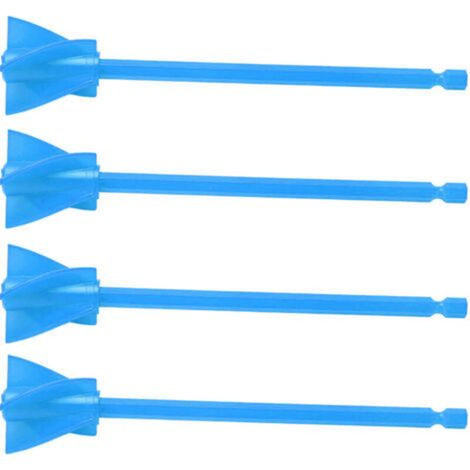 Palettes de mélangeur de résine, mélange uniforme et solide, 5 lames, fixation de perceuse à peinture réutilisable, bleu, 4 pièces (1/5)