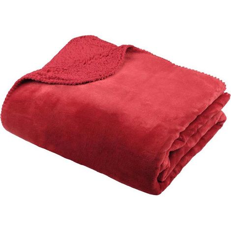 Plaid douceur Rouge 130 x 160 cm (1/2)