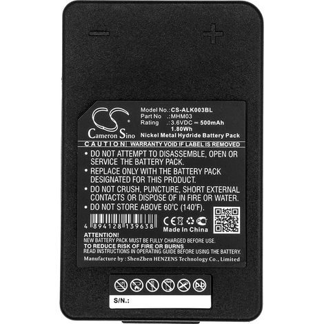 BATTERIA COMPATIBILE AUTEC ALK003BL NiMH 3,6V 500 mAh
