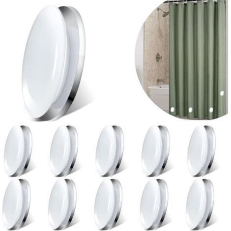 10 Poids de Rideau de Douche, Poids magnétiques pour Rideaux, Rideaux Magnétiques Ronds Poids,pour Rideau de Douche, fenêtre, nappes