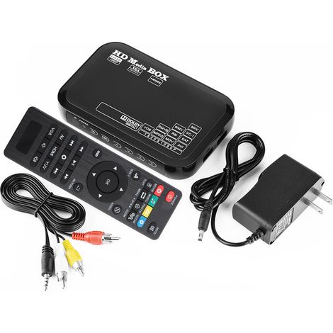 Lecteur multimédia Mini Box Full HD 1080P 110-240V Prise américaine Support MMC RMVB MP3 AVI MKV (1/5)