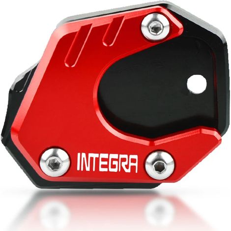(Integra rouge) Compatible avec Honda Integra, Integra 750, Integra 700, Integra 750, Integra 700 : rehausseur de béquille latérale, support de béquille arrière, extension maxpower (1/4)