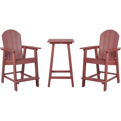 Bistro Set ADIRONDACK Red
