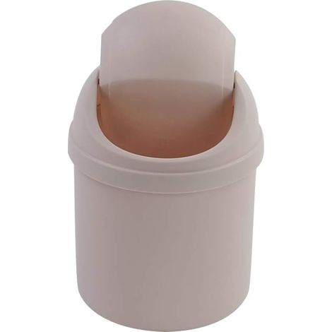 Poubelle Mini - Couvercle à Basculer - Capacité 2,6 L - En Plastique - Pour Salle De Bain Bureau Chambre - 1 Pièce (1/5)