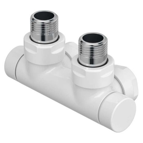 Kit T blanc Pack vanne d'isolement en H coudé 1/2' - ACOVA 991621