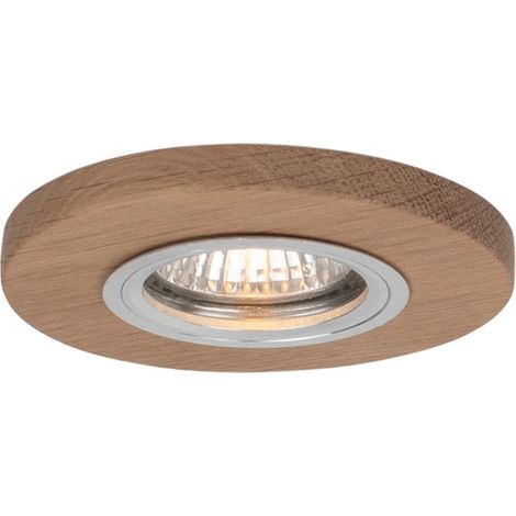 Spot encastrable GU10 en Chêne Huilé rond Bois diam 10 cm VITAR (1/2)
