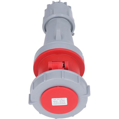 Connecteur d'alimentation industriel 5 broches 3P+N+T, étanche IP67, prise aviation, 220-380 V CA / 240-415 V CA, 63 A (1/5)