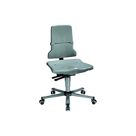 Silla de trabajo ESD Sintec 2 en ruedas - gris - Sistema sincrónico con ajuste de tensión 9823-1000 (1/4)