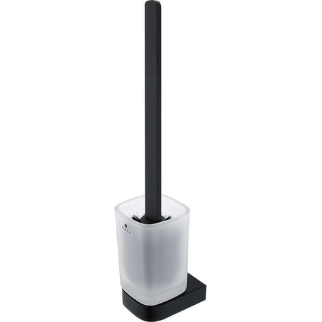 Nimco Nikau - Wand-WC-Bürste mit Halter, mattiertes Glas/schwarz matt NKC 30094CN-HR-90 (1/2)