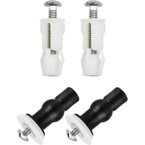 Fixations abattant WC Universel 4 pièces - Antirouille - Inox 304 - Entraxe universelle (1/5)