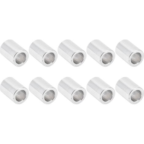 10 runde Abstandshalter aus Aluminiumlegierung, 6 mm Durchmesser, 8 mm Länge, für Elektronik- und Heimwerkerprojekte