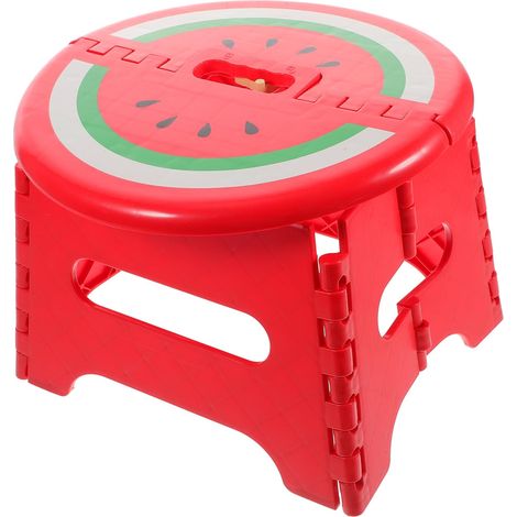 Tabouret Pliant Léger et Sûr en Plastique Rouge pour Garçon et Filles sans Bavures Tabouret Portatif D extérieur pour Jardin et (1/4)