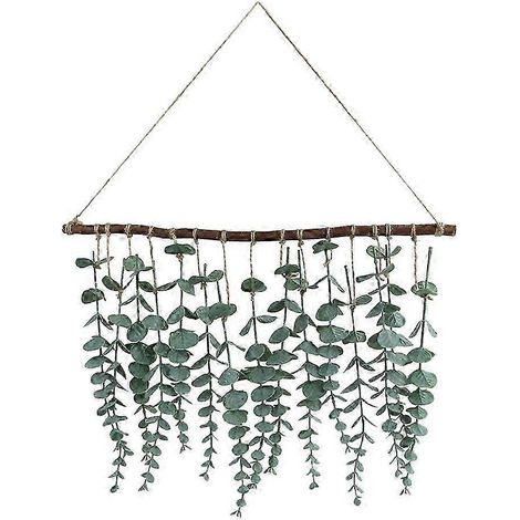 Décoration murale suspendue : plantes artificielles en eucalyptus (1/5)