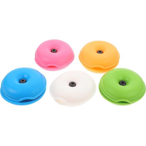 Lot de 5 Enrouleurs Tortue pour Câbles USB et Écouteurs en TPR TPR Souple et Flexible, Format Compact 7 cm, Couleurs Assorties pour Bureau et Voyage (1/5)
