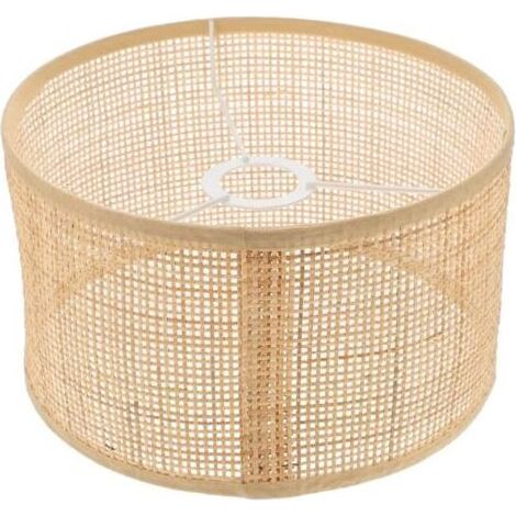 Abat-jour en rotin avec tissu et clip, lampadaire, luminaire, plafonnier pour table, mur, plafond (1/4)