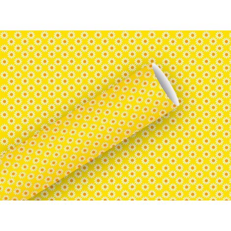 Braun & Company Geschenkpapier Kollektion Rosina gelb 2 m x 70 cm Geschenkverpackungen
