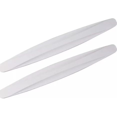 Lot de 2 protections de pare-chocs avant et arrière flexibles. anti-rayures. universelles. autocollantes. pour voiture (blanc)