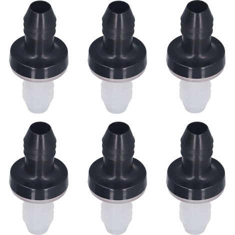 6Soupapes antiretour en plastique 1 voie pour liquide et gaz 3/8pouce 10mm diamètre interface CDPS6 PP membrane silicone caoutchouc