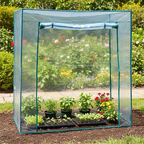 Foliengewächshaus transparent mit Stecksystem - 170 x 80 cm - Garten Treibhaus UV-beständig und wetterfest
