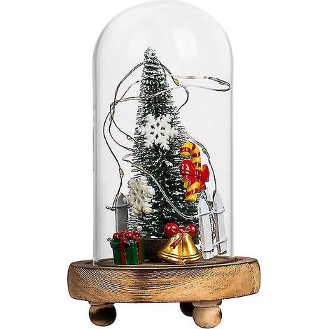 1 boîte cadeau de Noël illuminée à neige