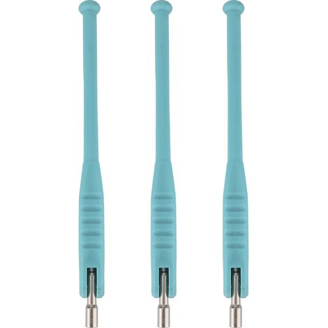 Lot de 3 extracteurs de tige de valve 7mm/0,3in, outil universel bleu pour démonter et réparer pneu (1/5)