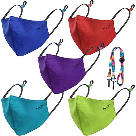 50 mascarillas protectoras faciales con banda elástica de colores (1/4)