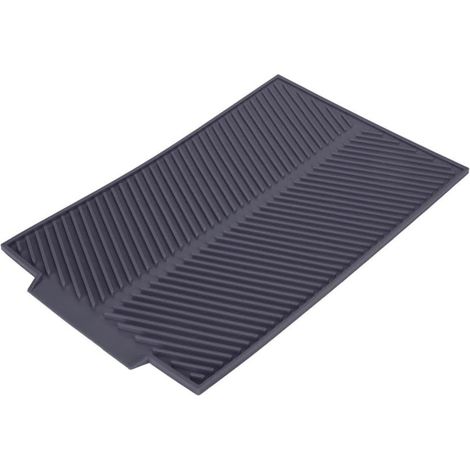 Dish Drying Mat, Dish Drainer Mat, Heat Resistant Kitchen Accessory, Gray (1/5)