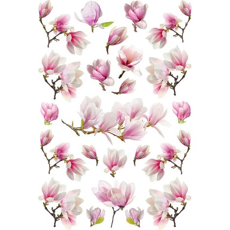 Sticker mural Sanders & Sanders, fleur, rose, 42,5 x 65 cm (1/2)