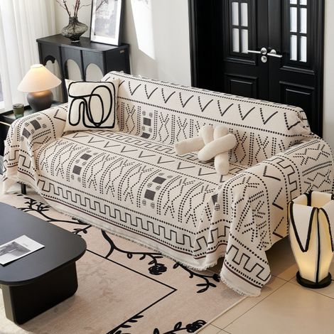Ede Journal de vie en montagne 180x180 Coussin de canapé monobloc, housse de canapé intégrale anti-griffures de chat, adaptée à toutes les saisons, serviette/housse de canapé (1/4)