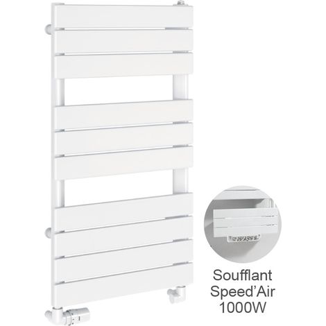 Sèche-serviettes électrique acier CHORUS BAINS 1000W + soufflant Speed'Air - 1650 x 525 mm - Finimetal (1/4)