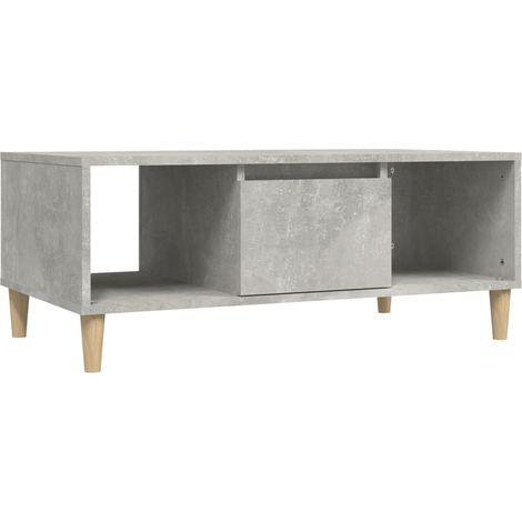Table basse de salon, Table Café, Gris béton 90x50x36,5 cm Bois d'ingénierie OIB1273E (1/5)