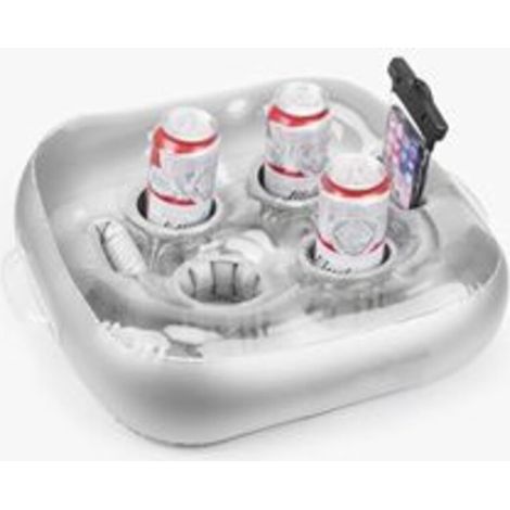 CSPARKV Porte-boissons gonflables – Structure stable pour piscine, support pour boissons, collations et smartphones – Fabriqué en PVC de haute qualité avec épaisseur 0,6 mm – Idéal pour l'été et les f (1/4)