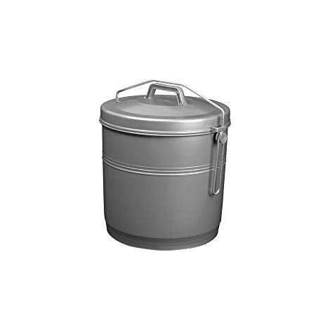POUBELLE ETRIER 16 LITRES GRIS SILVER ALUMINIUM ET PLASTIQUE P16C (1/3)