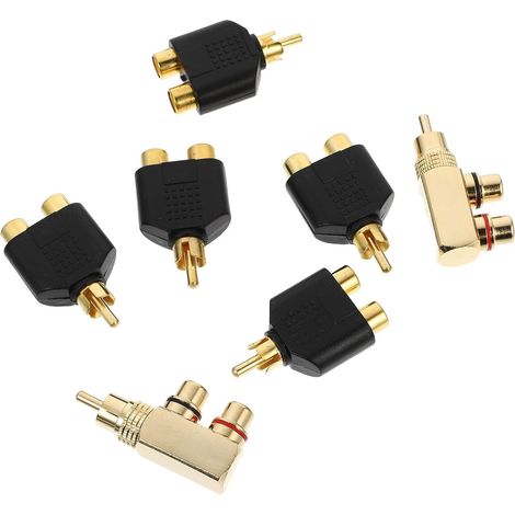 Adaptateur Audio Mâle 7 Pcs vers Double Femelle en Cuivre pour Liaison Sonore sans Bruit et Conduction Compatible Cartes Son Professionnelles (1/5)