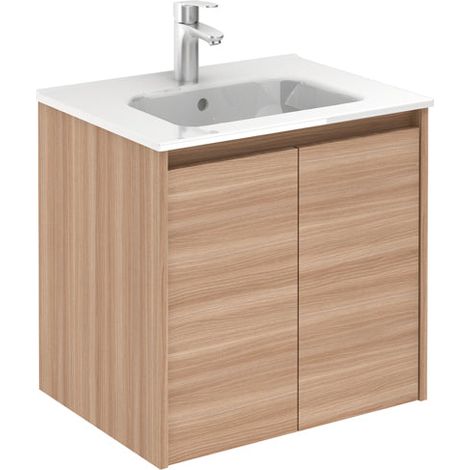 ROYO SANSA Mueble+Lavabo 2 Puertas Nogal Arenado - Medida: 70 CMS (1/2)