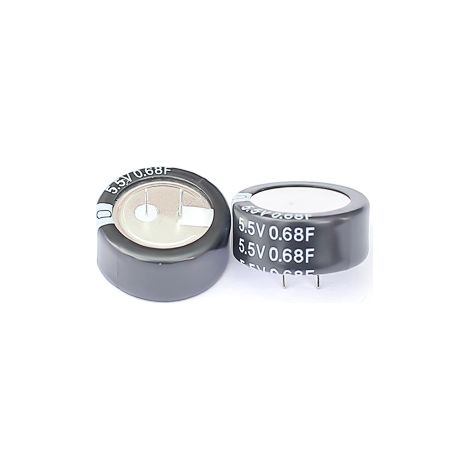 Supercondensateur, 0.68F, 5.5V c.c., -40 °C  +85 °C