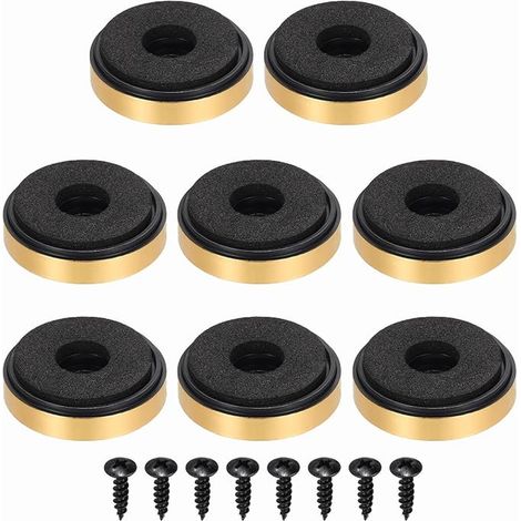 Pieds d'Isolation pour Enceinte 30mmx7mm Mousse Plastique Or (1/4)