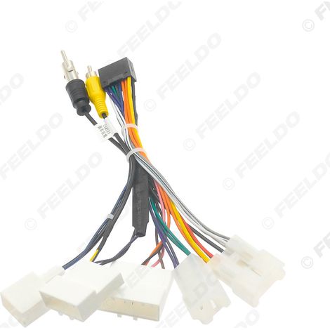 Compatible with new Toyota 2017+ models, universal modified power cable for large format Android audio/video screen, 16P modification cable with rear view. (1/5)