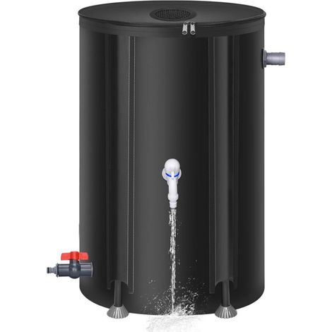 Récupérateur d'eau de pluie pliable de 100 L, récupérateur d'eau de pluie portable pour collecter l'eau des gouttières (1/5)
