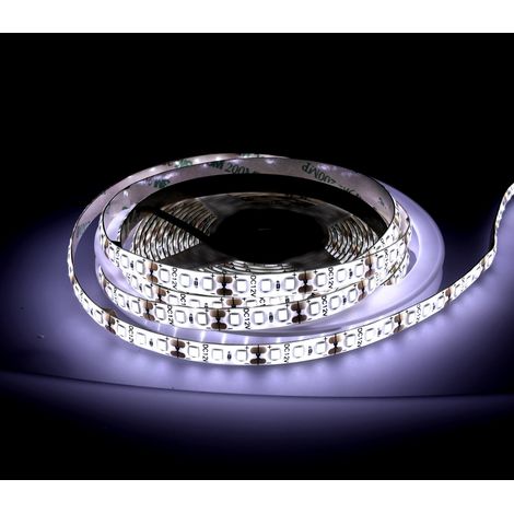 Jandei - Tira LED 12V Blanco frio 600LED Bobina 5 Metros IP65 Exterior SMD2835 Base Adhesiva De Alta Calidad 3M. Corte Cada 25 Milímetros.