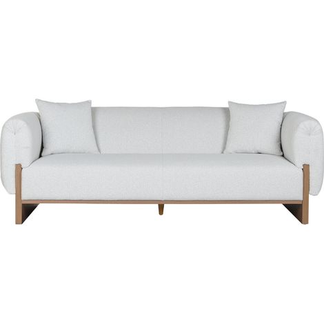 Sofa Poliester Mdf 220X95X77 Gris (1/5)