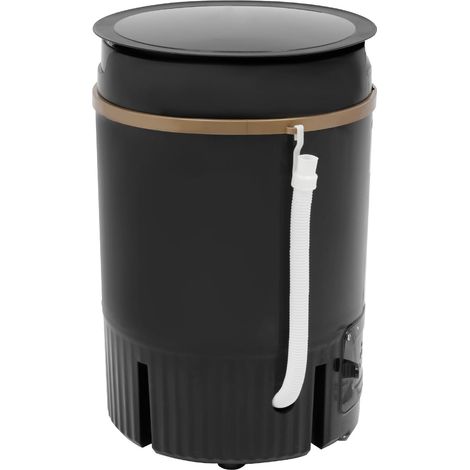 Mini Waschmaschine, 4.5L 260W Tragbare Waschautomat mit Dehydrierungskorb, Reisewaschmaschine Schleuder, für Wohnung, Hotel, Wohnmobil, Schlafsaal, Camping (Schwarz)