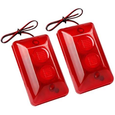 Alarme De Sécurité 15 W 120 Avec Lumière Clignotante Fixée Mur Pour La Sécurité De La Maison Et Du Bureau Installation Facile Sirène D'alarme Étanche ABS. (1/5)