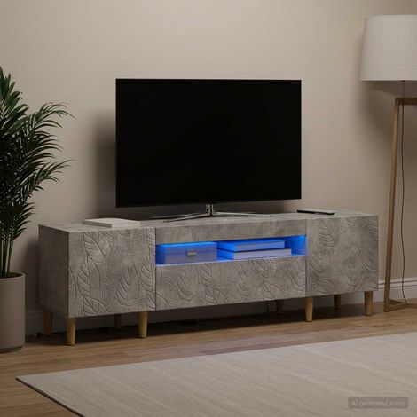 vidaXL Mobile TV LED Grigio Cemento Legno ingegnerizzato (1/5)
