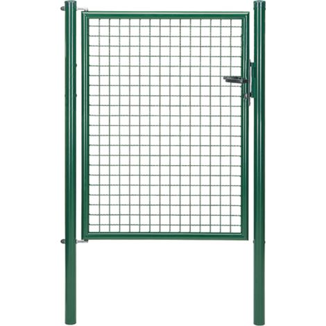 Wellengitter-Einzeltor, grün 1000x1250mm, incl.Pfosten Ø60 (1/3)