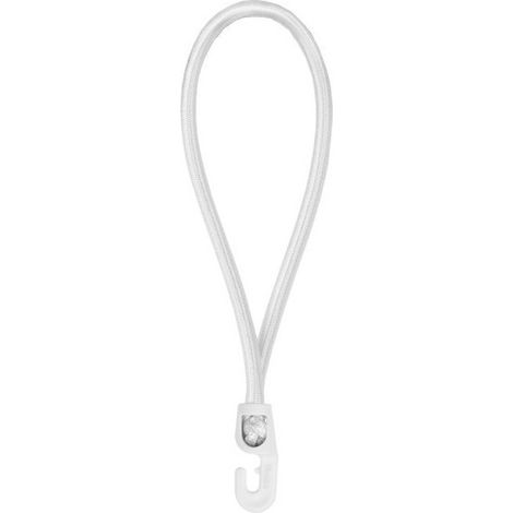 Tendeurs boucle élastique blanc 40cm ø 4mm avec 1 crochet PVC (lot de 25 pièces) (1/2)