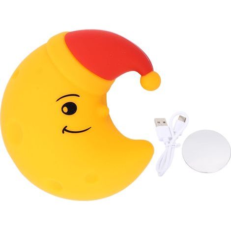 Moon-shaped silicone magnetic lamp, USB rechargeable, night light for bedroom, travel tent (1/5)