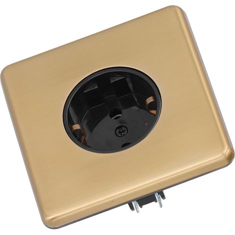 Elektrische Wandsteckdose, Edelstahlblende, deutsche Norm, Stromzubehör, 16 A, 250 V (1/5)