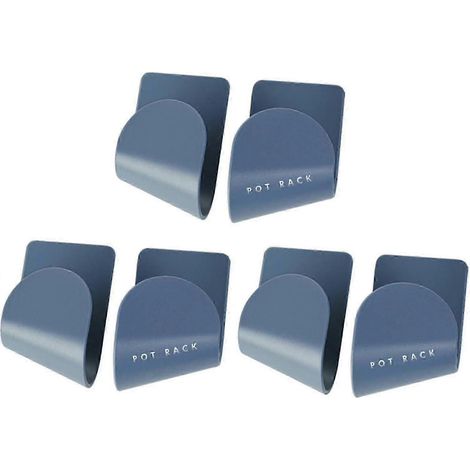 Support mural pour couvercles de casseroles (6 pièces) - Rangement pour couvercles de poêles et casseroles - Support pour couvercles de poêles et casseroles - Rangement pour ustensiles de cuisine (1/5)